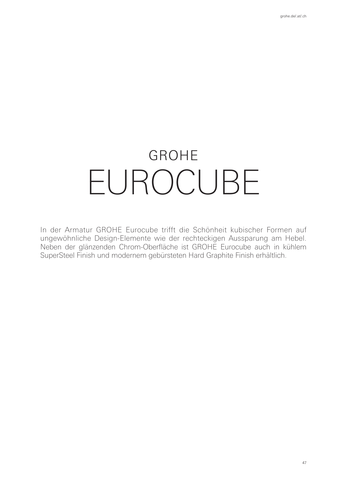 Vorschau GROHE-Colors-Collection-Brochure-2020_de-de Seite 47