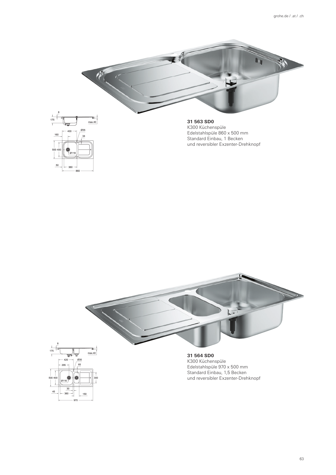 Vorschau Sinks_Brochure_de-de Seite 63