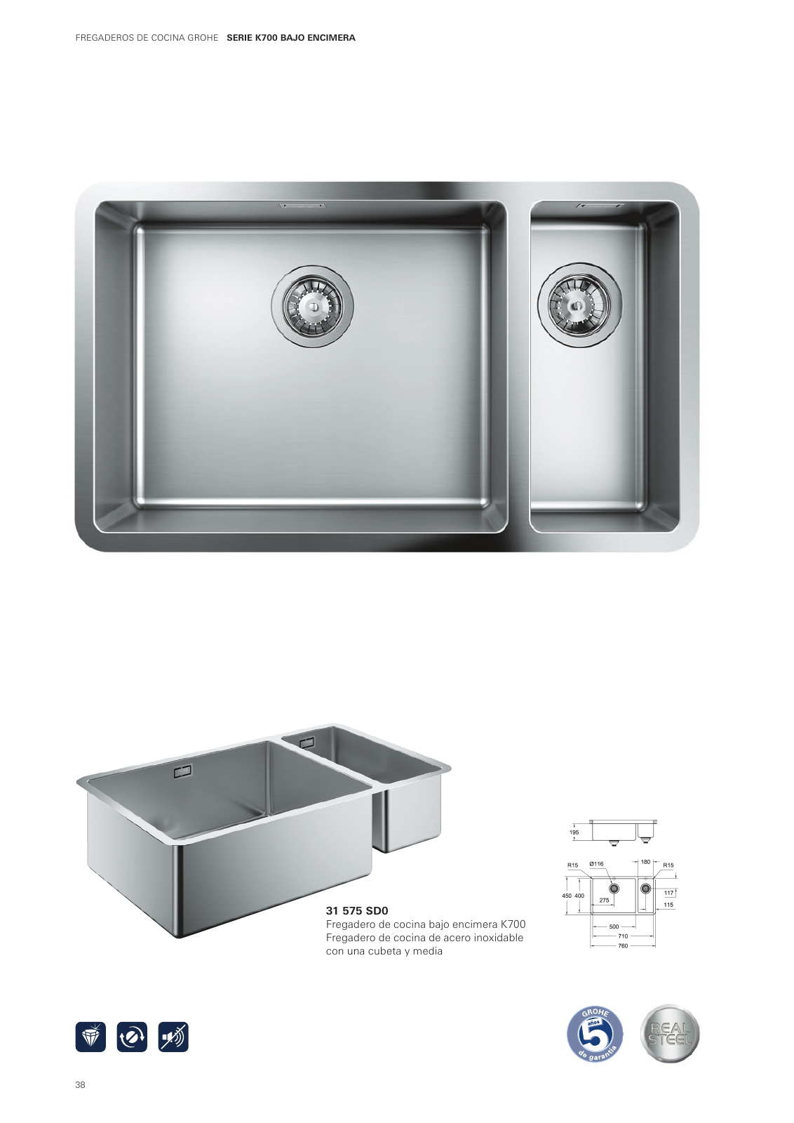 Vorschau Sinks-Brochure_es-es Seite 38