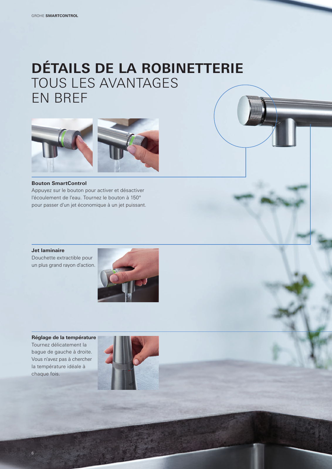 Vorschau GROHE-SmartControl-Kitchen-Leaflet_fr-fr Seite 6