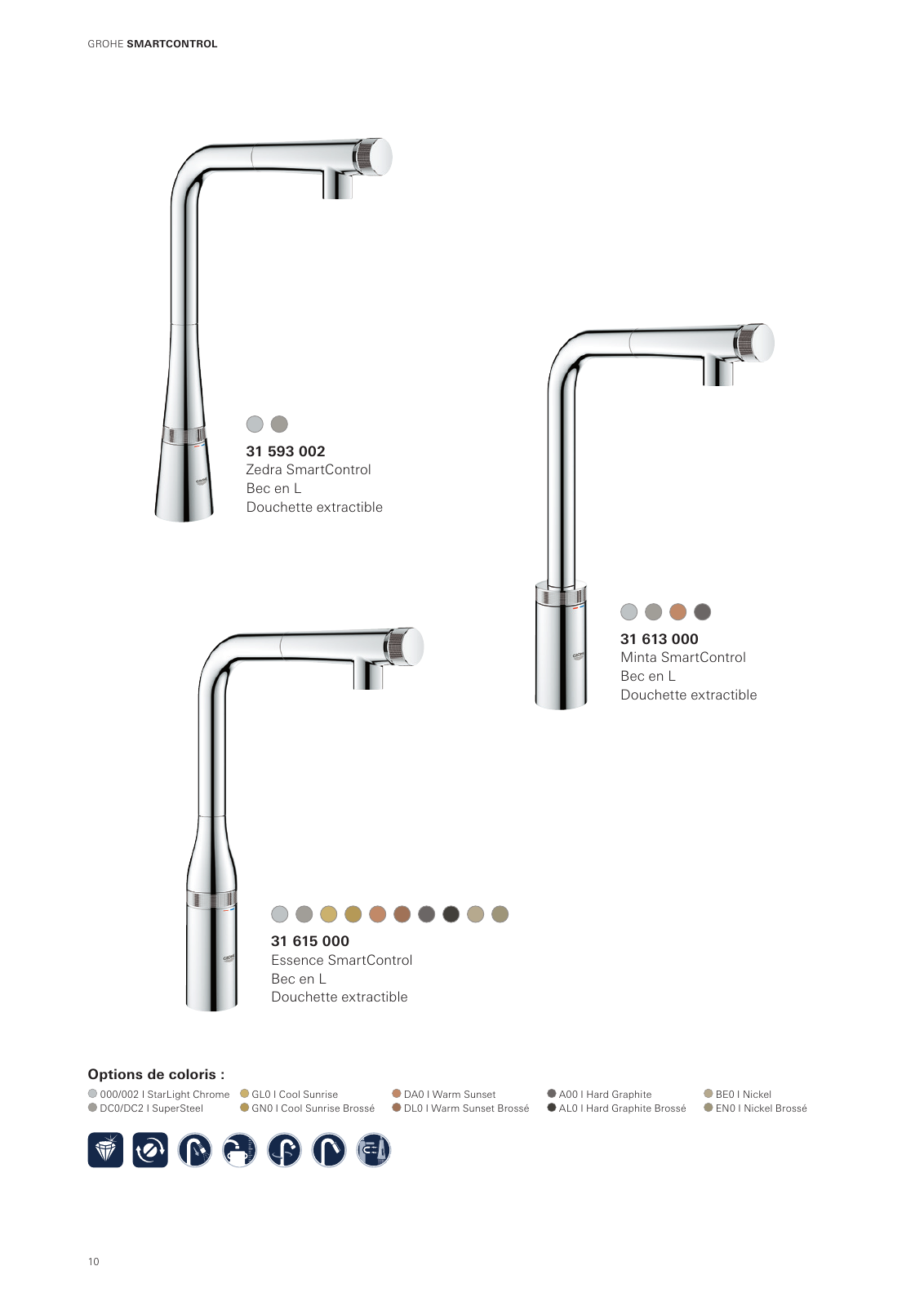Vorschau GROHE-SmartControl-Kitchen-Leaflet_fr-fr Seite 10