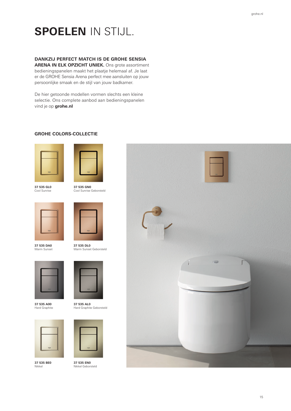 Vorschau GROHE-Sensia-Arena-Customer-Brochure_nl-nl Seite 15